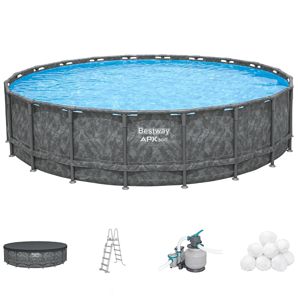 Bestway APX 365 561KE - Piscina rotonda per 11-15 Persone