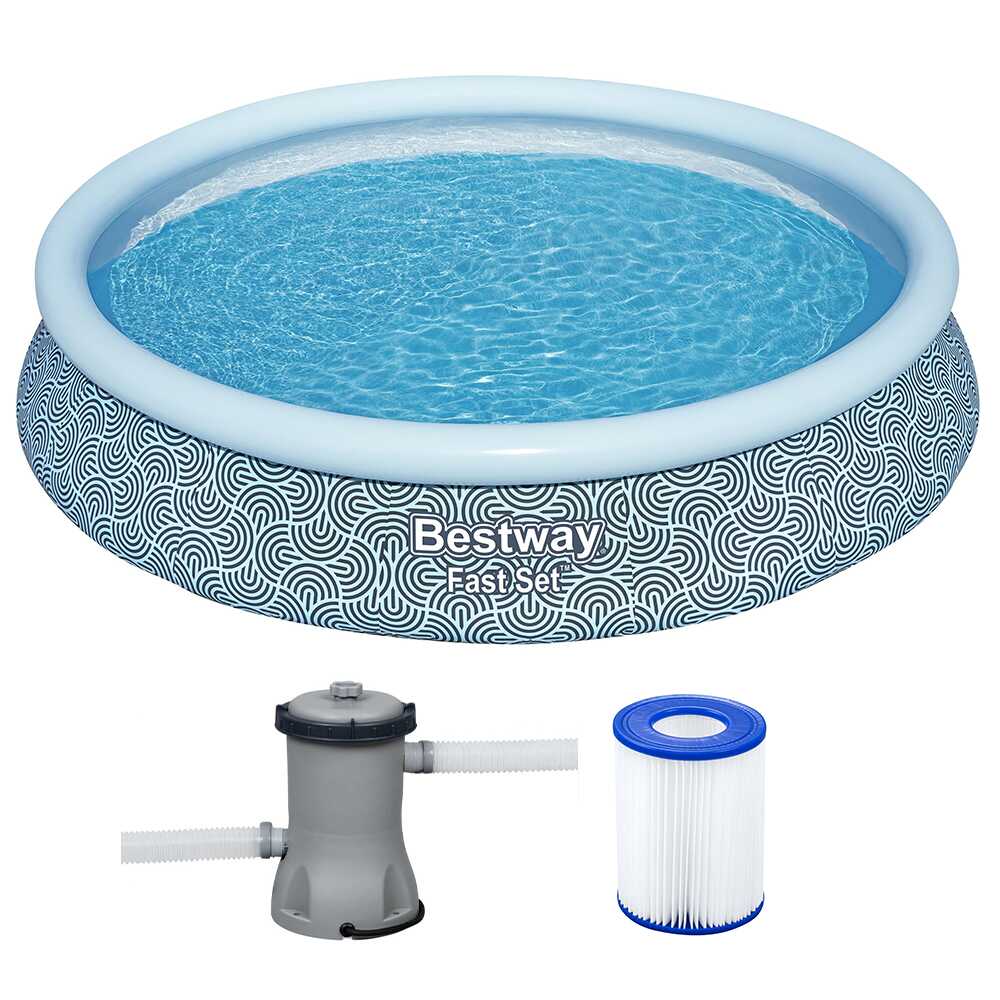 Bestway Fast Set 57313 - Piscina gonfiabile + Pompa filtro 29 W