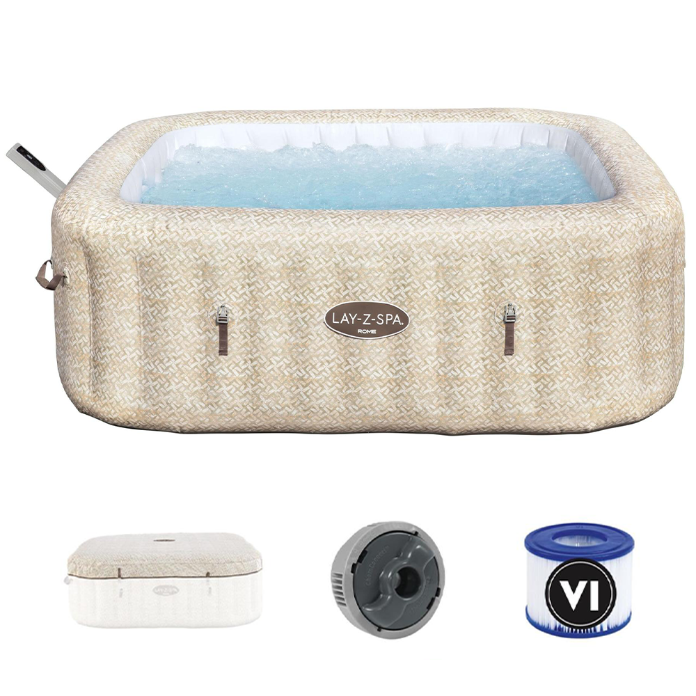 Bestway Lay-Z-Spa Roma AirJet 6001M - Piscina idromassaggio spa per 5-6 Persone