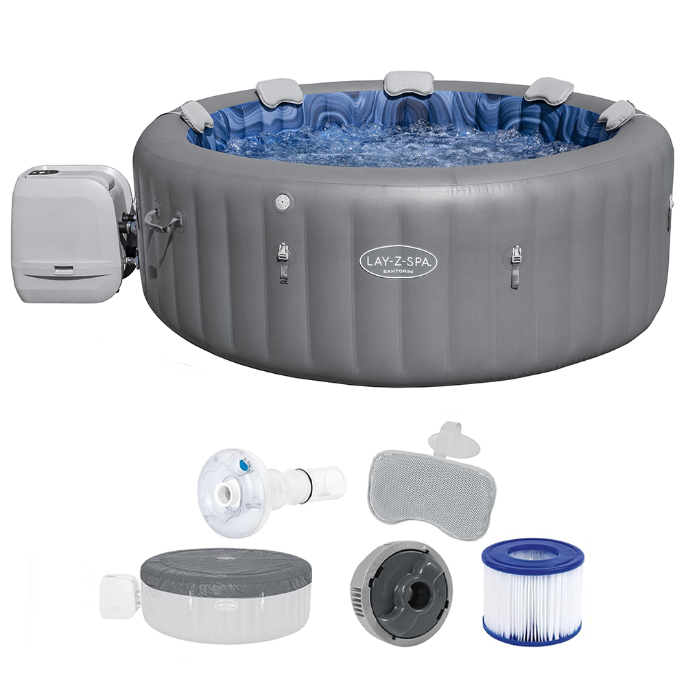Bestway Lay-Z-Spa Santorini HydroJet 6001T - Piscina idromassaggio spa - Novapoli Bestway Lay-Z-Spa Santorini HydroJet 6001T - Piscina idromassaggio spa