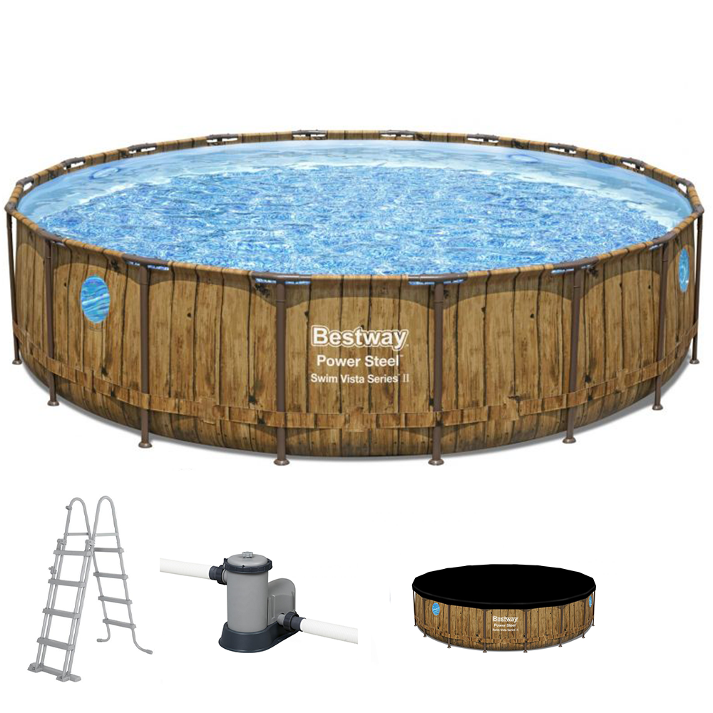 Bestway Power Steel Swim Vista 56977 - Piscina Rotonda