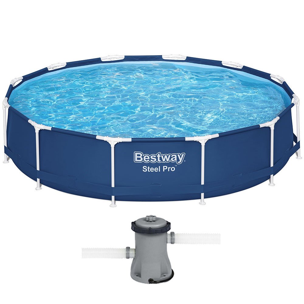 Bestway Steel Pro 56681 - Piscina Rotonda + Pompa filtro 16 W