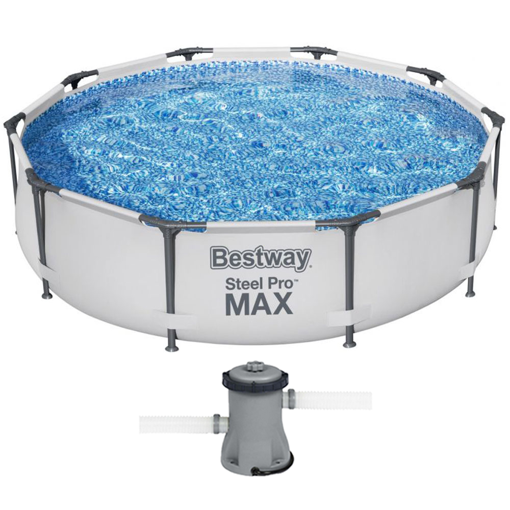 Bestway Steel Pro Max 56408 - Piscina Rotonda + Pompa filtro 16 W
