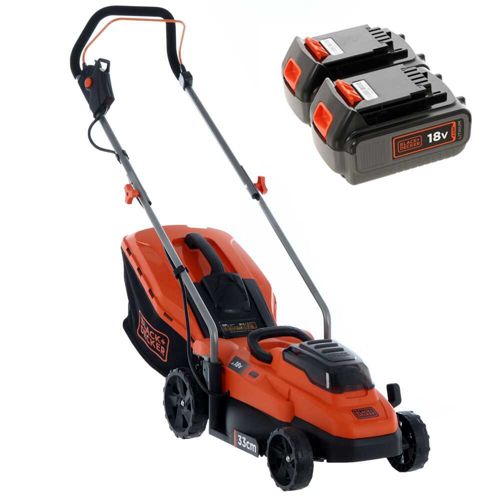 Black & Decker BCMW33184L2-QW - Tagliaerba a batteria - 2x18V/4.0Ah - Taglio 33 cm