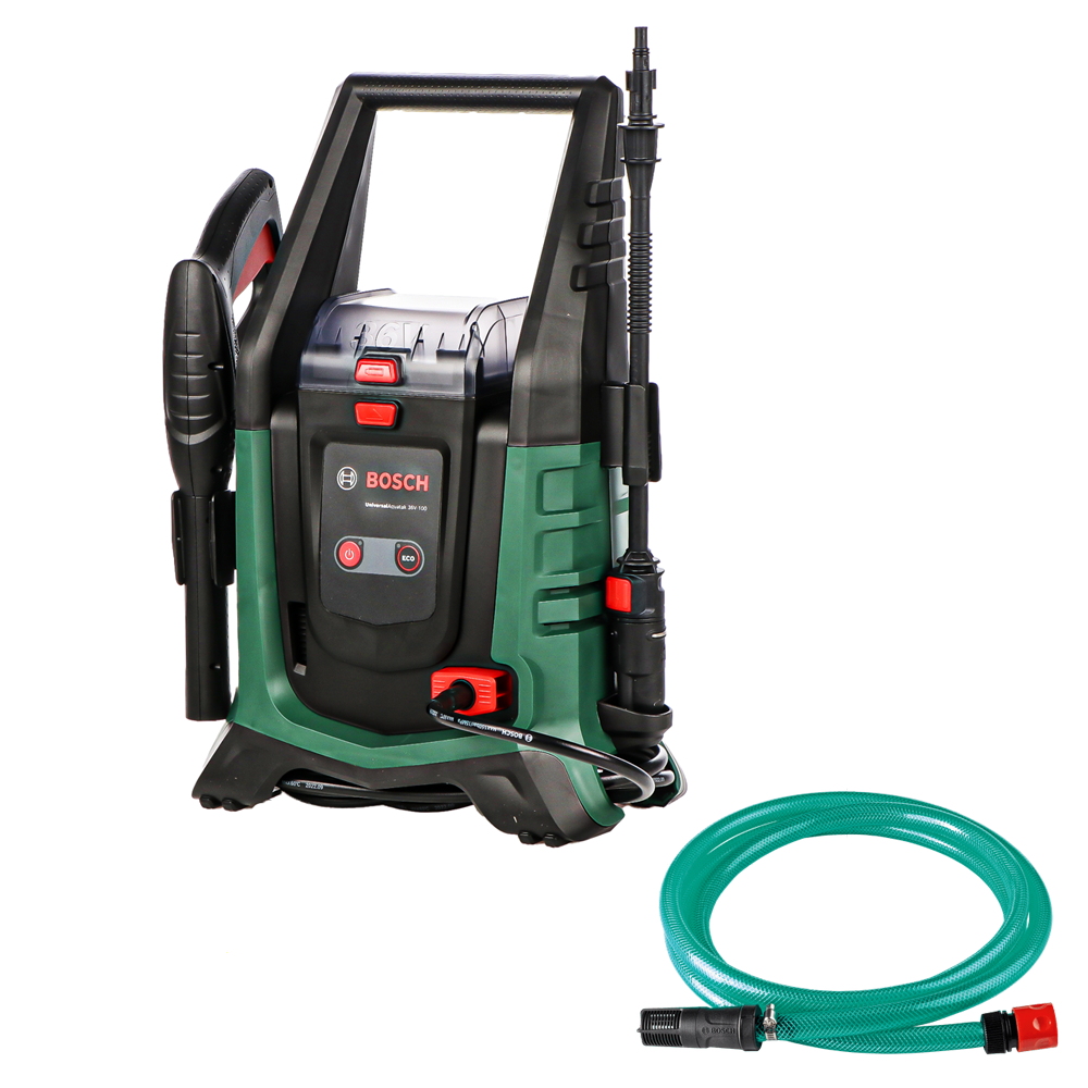 BOSCH UniversalAquatak 36V-100 - Idropulitrice a batteria - 100 Bar - 36V + Tubo autoadescante - SENZA BATTERIA E CARICABATTERIA