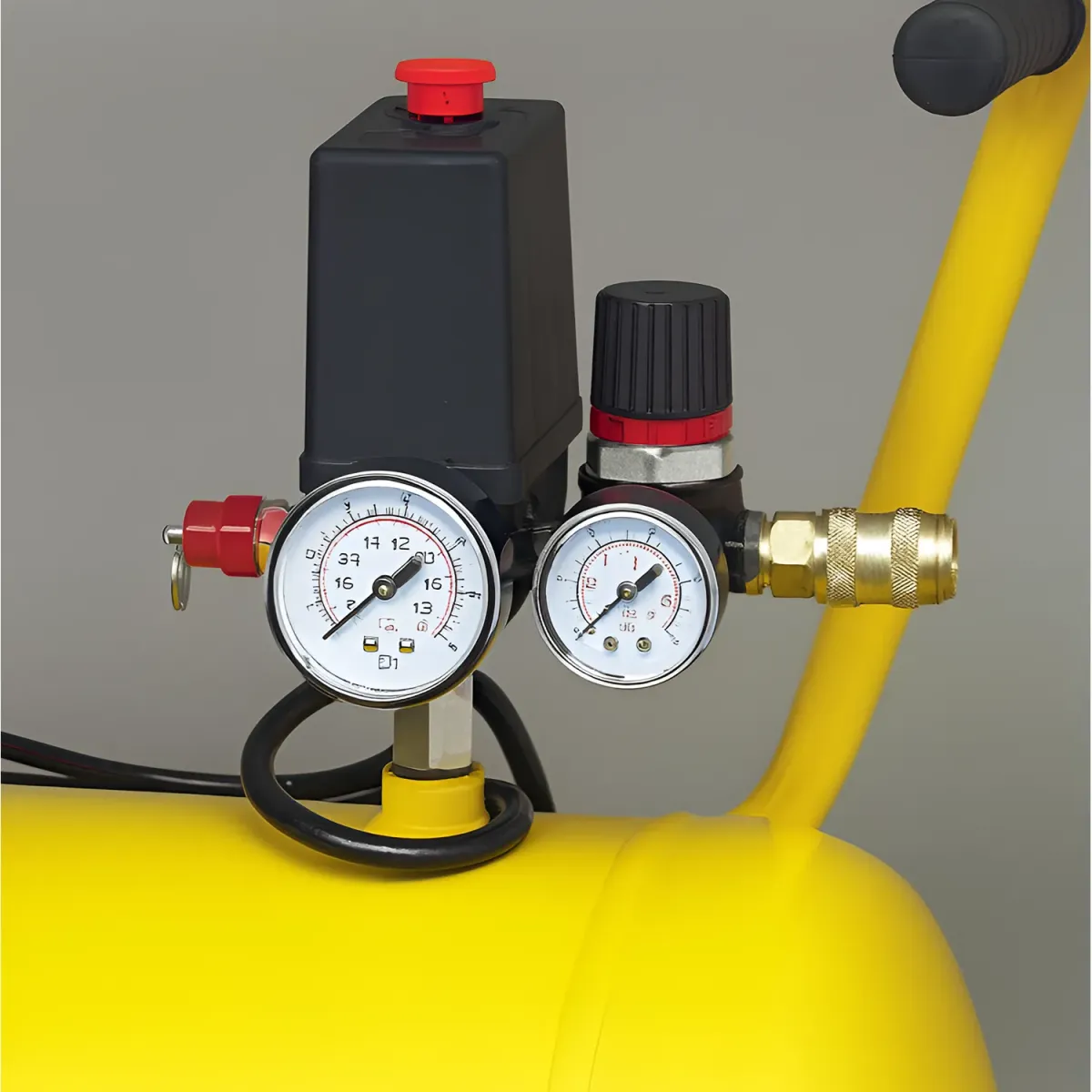 compressore-aria-stanley-50-lt-litri-compatto-manometro-elettrico-ruote-valvola - Novapoli