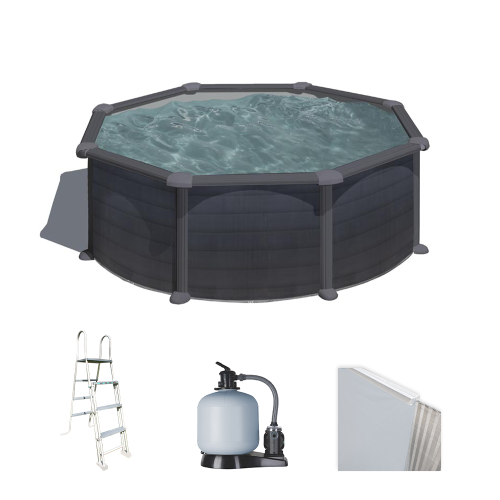 Gre Granada Rotonda Ø350 x 132 cm - Piscina fuori terra in acciaio