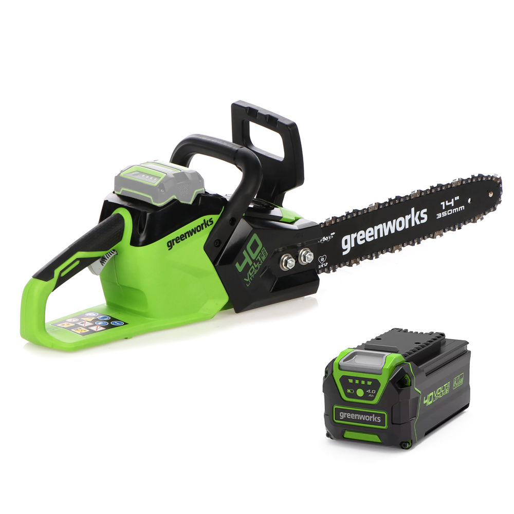 Greenworks GD40CS15K4 - Elettrosega a batteria 40V 4Ah - Lama da 35cm
