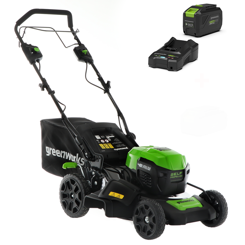 Greenworks GD48LM46SP - Tagliaerba a batteria - 48V/4Ah - Taglio 46 cm