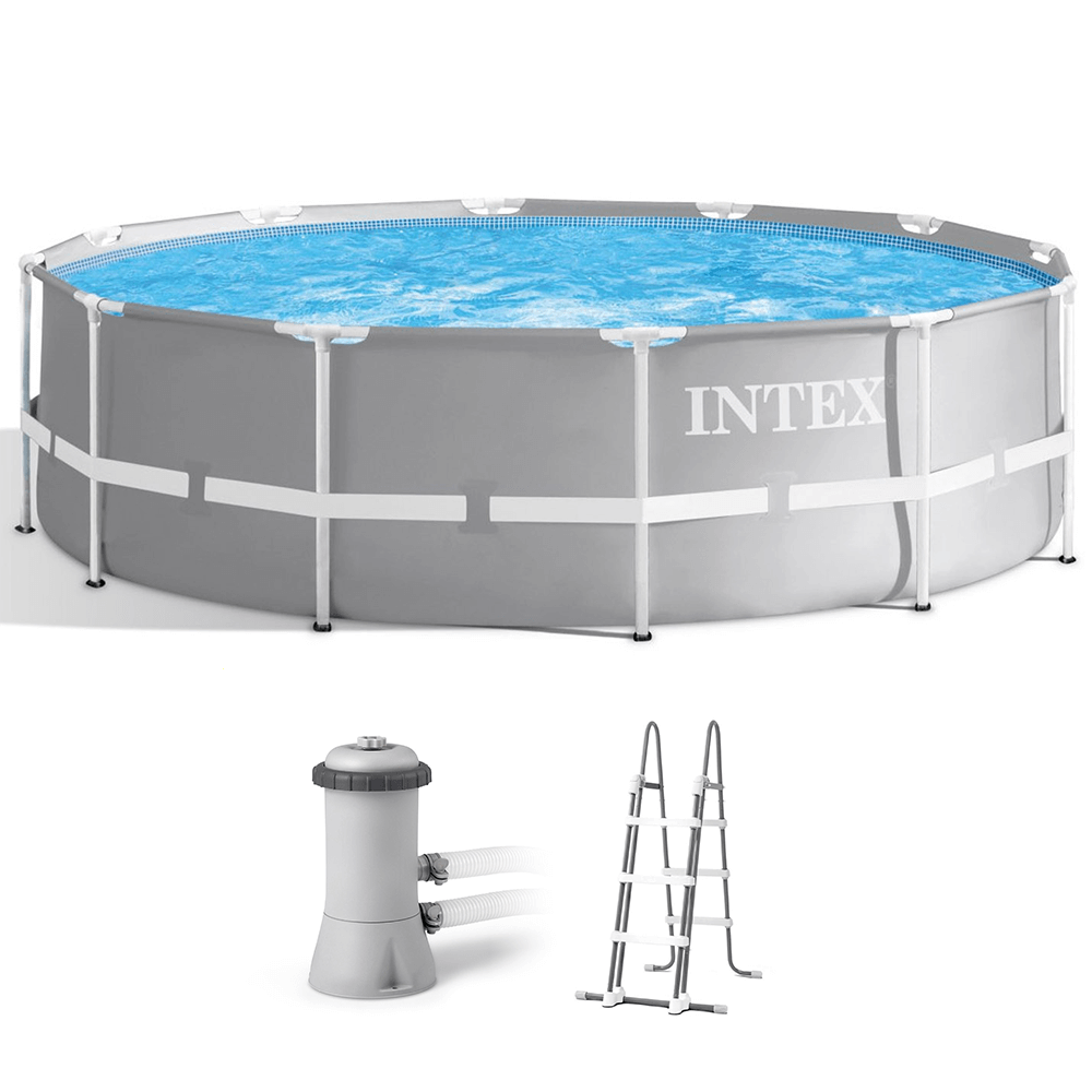 Intex Prisma Frame 26716NP - Piscina Rotonda + Pompa filtro 45 W e Scaletta