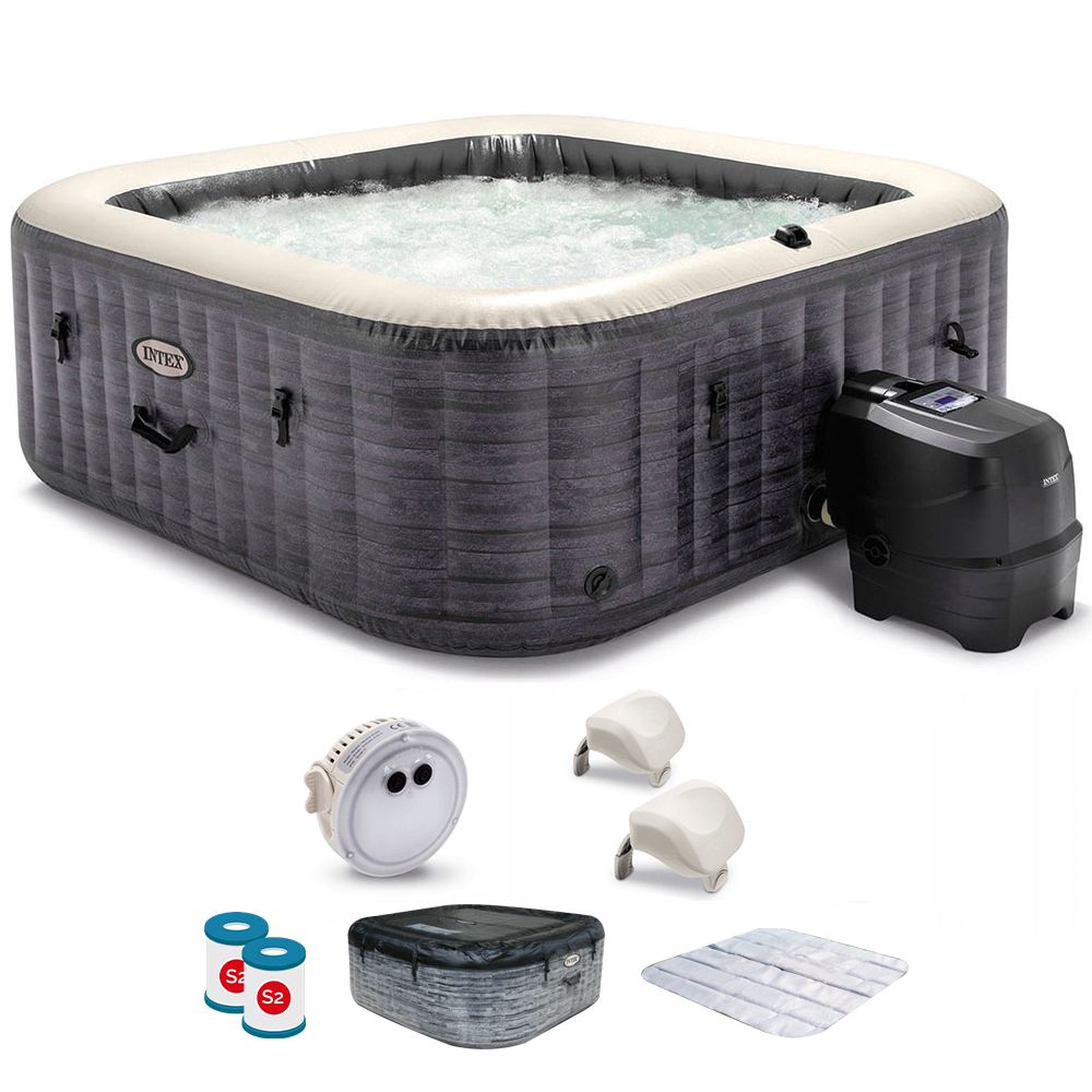 Intex Quadrata Greystone Deluxe 28452NP - Piscina idromassaggio spa