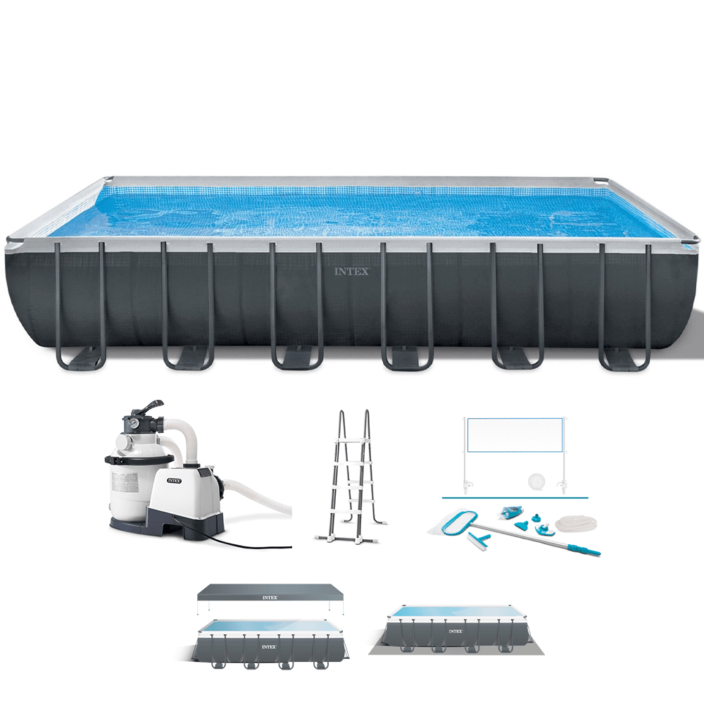 Intex Ultra XTR Frame 26368NP - Piscina fuori terra + Kit Pulizia e Volleyball