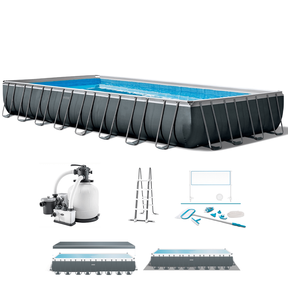 Intex Ultra XTR Frame 26378NP - Piscina fuori terra + Kit Pulizia e Volleyball