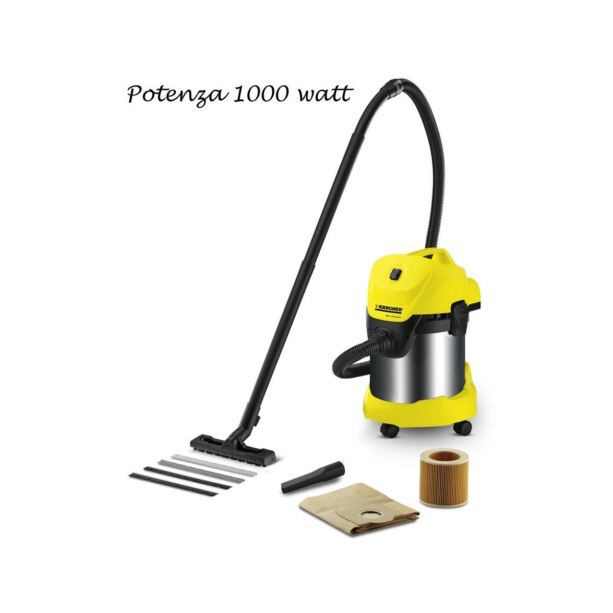 Karcher Bidone Aspira Polvere Aspiratutto Liquidi Professionale Sacchetti Filtro