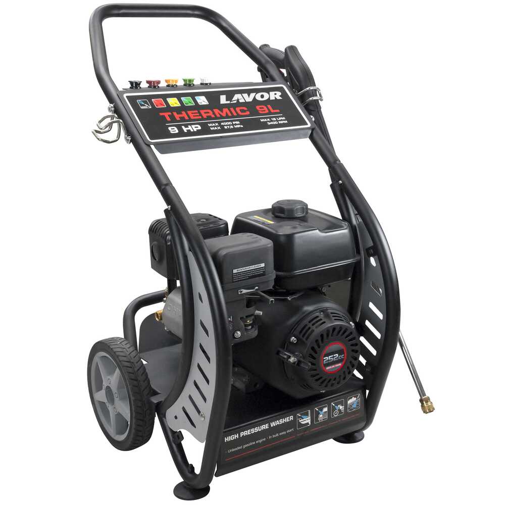 Lavor Thermic 9L - Idropulitrice a scoppio 250 bar - 900 l/h - motore Loncin LC175F-2 a benzina 9HP