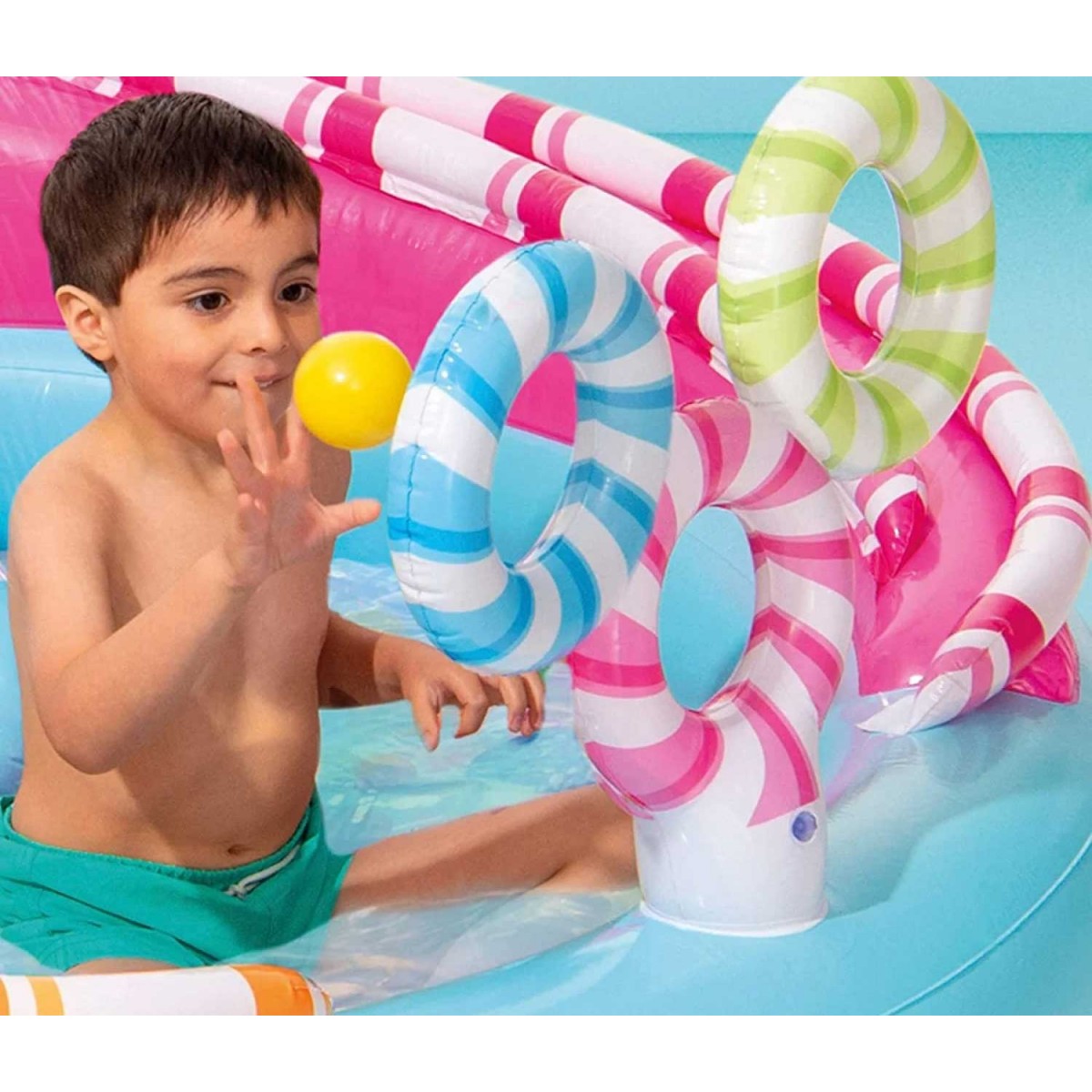parco-acquatico-colorato-gonfiabile-piscina-con-palline-per-bimbi-anelli - Novapoli