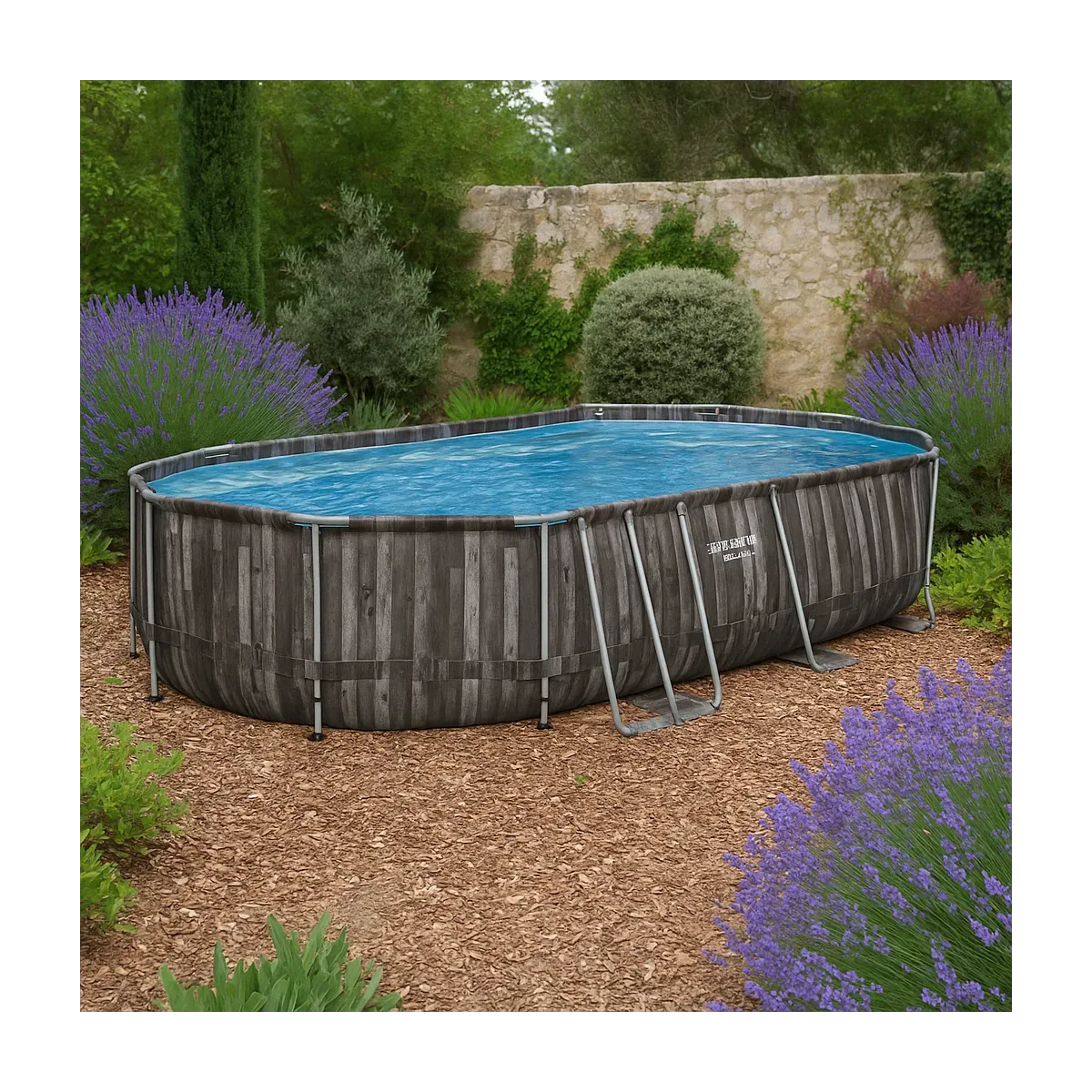 piscina-fuori-terra-610x366x122-cm-rivestimento-in-legno-con-pompa - Novapoli
