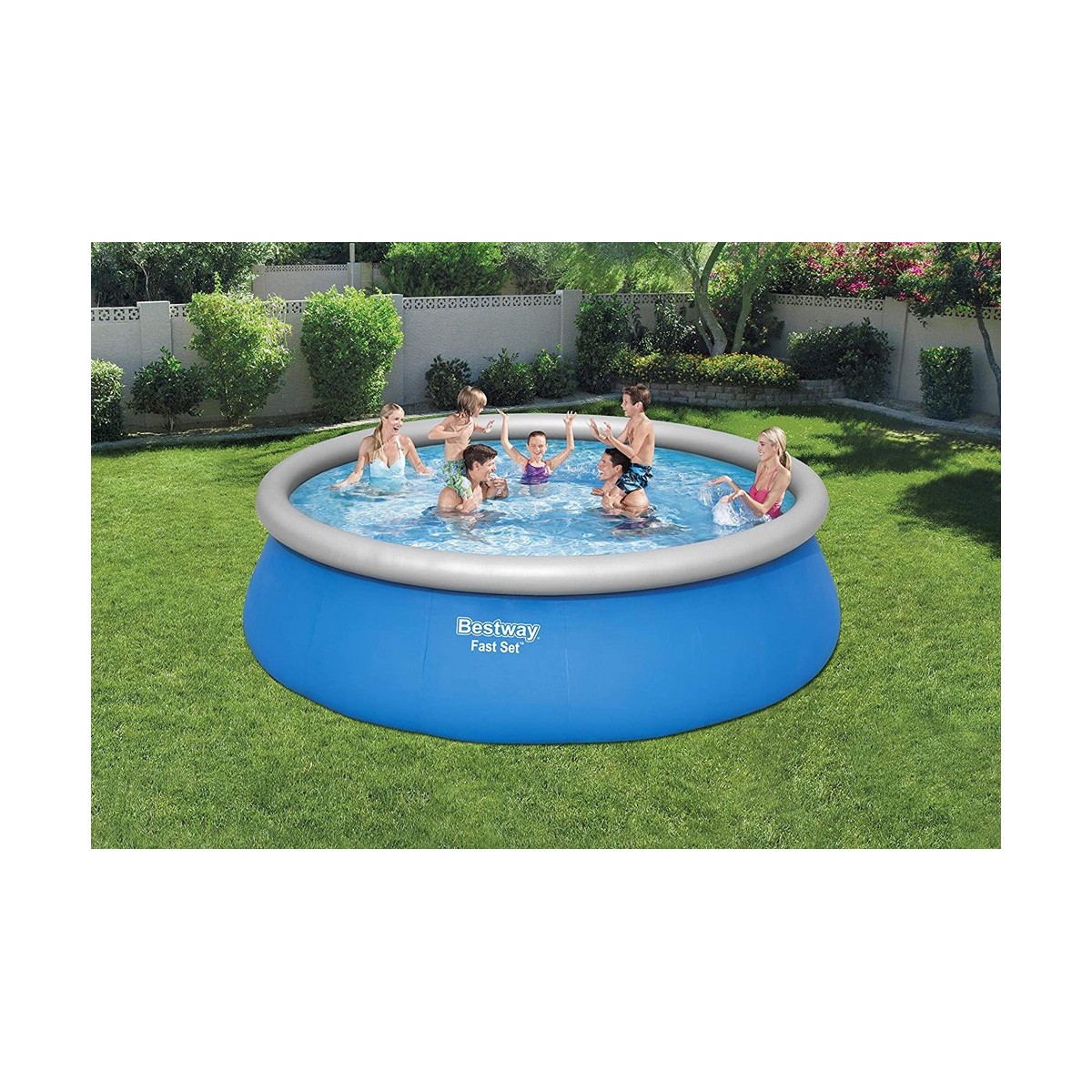 piscina-gonfiabile-457x122-fuoriterra-pompa-filtro-scaletta-telo-e-copertura - Novapoli