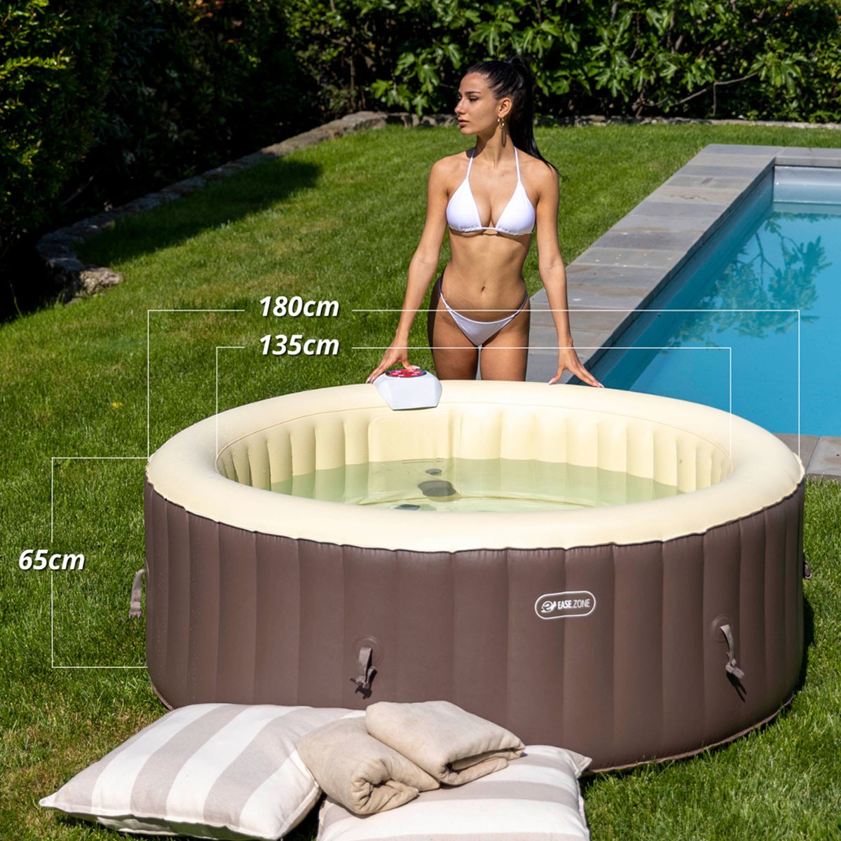piscina-spa-gonfiabile-vasca-idromassaggio-riscaldata-pompa-filtro-da-esterno - Novapoli