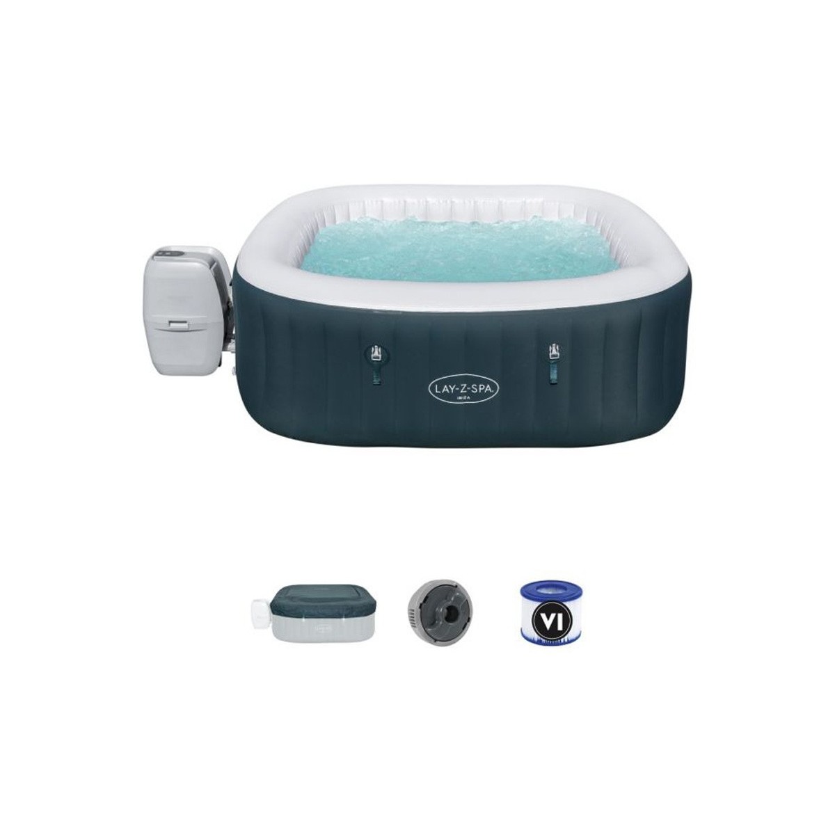 piscina-spa-lay-z-ibiza-quadrata-riscaldata-vasca-idromassaggio-6-posti - Novapoli