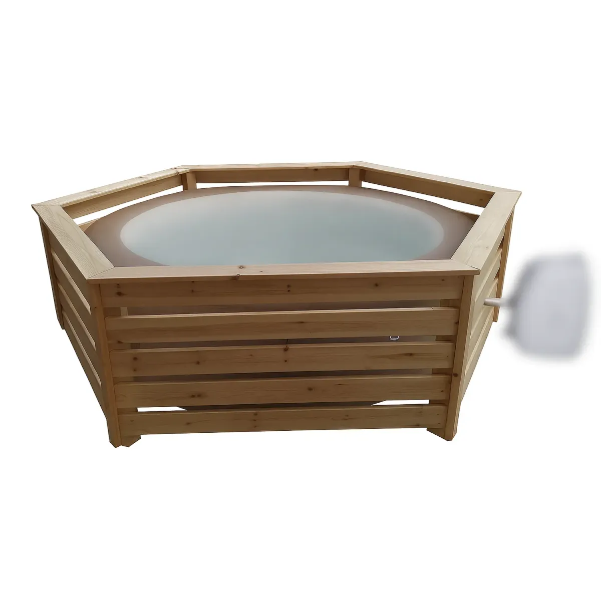 Rivestimento in Legno Massiccio 235x71 cm per Spa e Piscina Gonfiabile