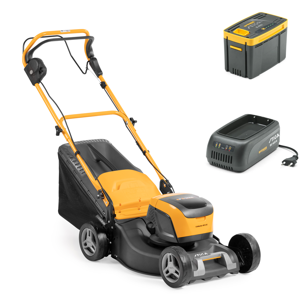 Stiga Collector 48 S AE Kit - Tagliaerba semovente a batteria - 48V/5Ah - Taglio 46 cm